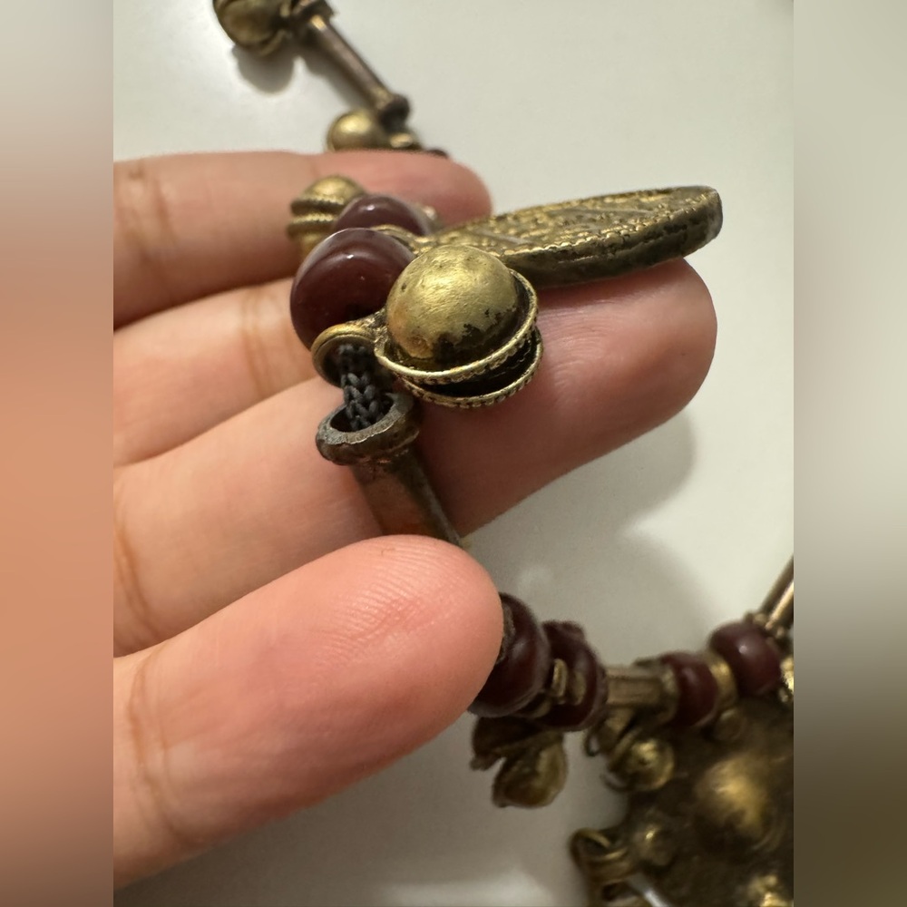 Middle Eastern Tribal Coin/Bell Dangle Necklace - Picture 4 of 8